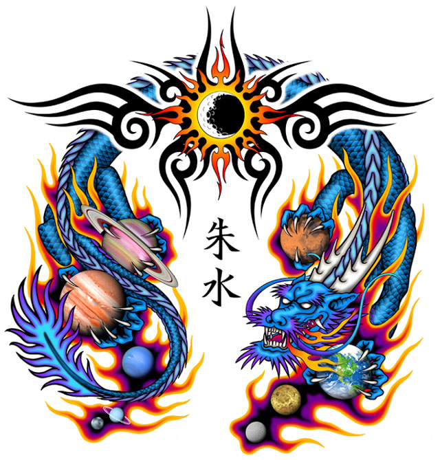 blue dragon tattoo. Tattoo Ideas · dragon-tattoo
