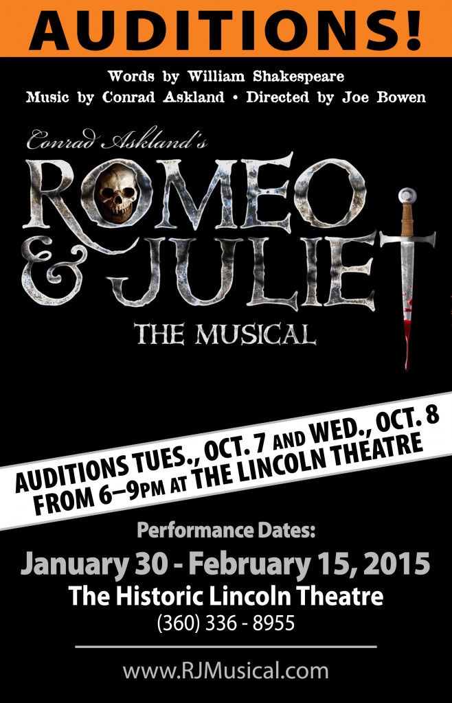 Romeo & Juliet Auditions Oct. 7-8, 2014