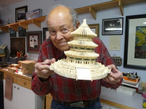 Dad with his completed temple